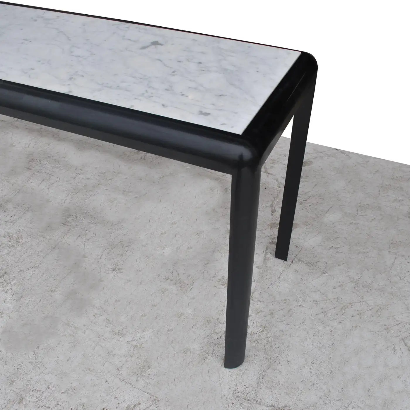 Vintage Marble and Wood Console Table