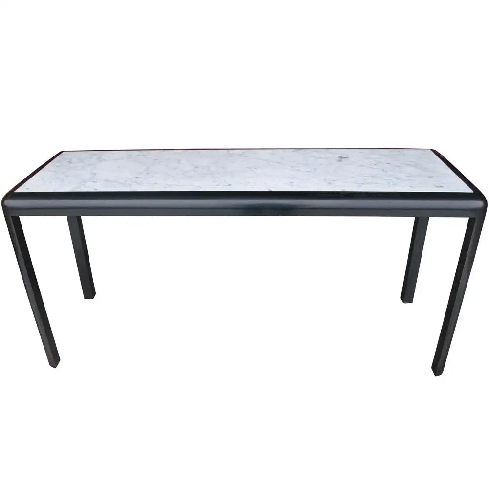 Vintage Marble and Wood Console Table