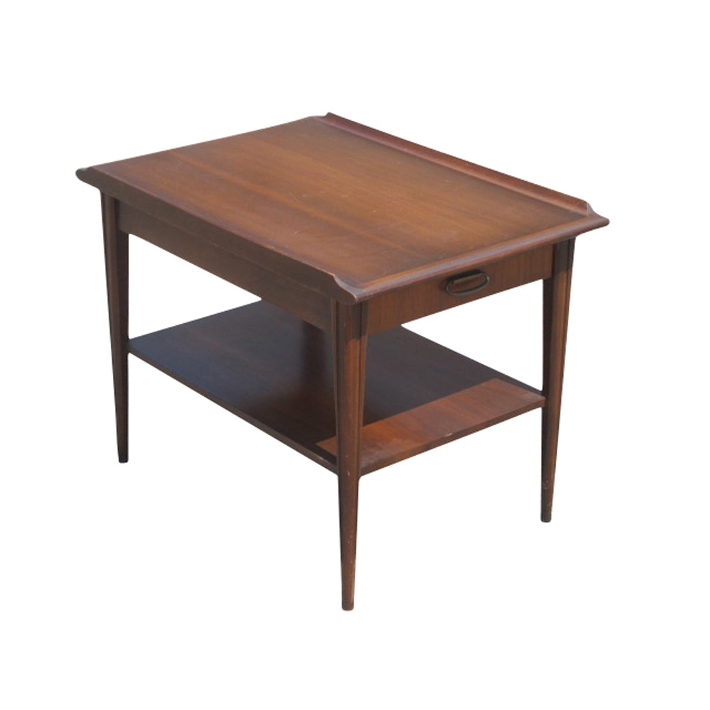 Vintage Mid Century Scandinavian Style Mahogany End Table