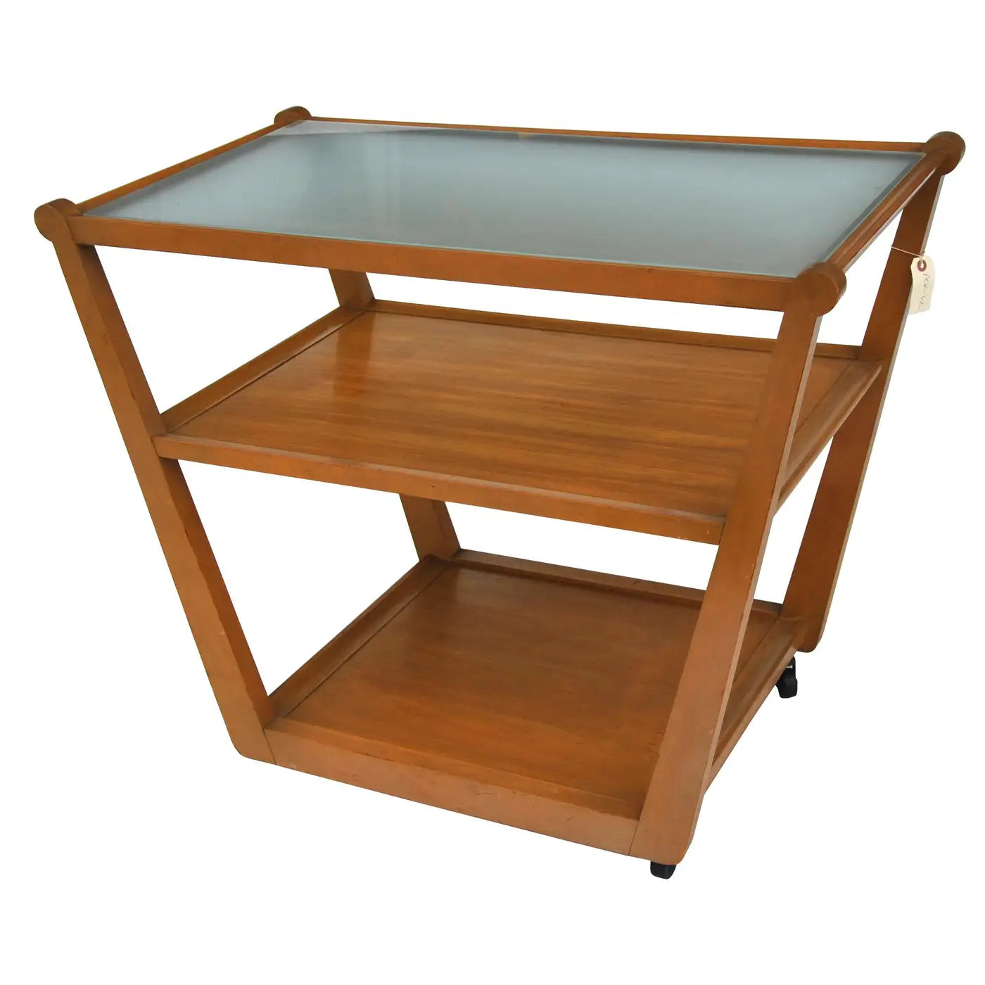 Vintage Mid Century Edward Wormley Drexel Precedent Rolling Bar Cart