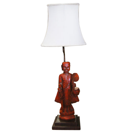 Vintage Oriental Hand Scarved Buddha God Scuplture Lamp (acn22) (MR13084)