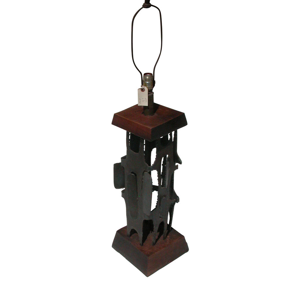 Vintage Brutalist Table Lamp in the Style of Paul Evans (MR15043)