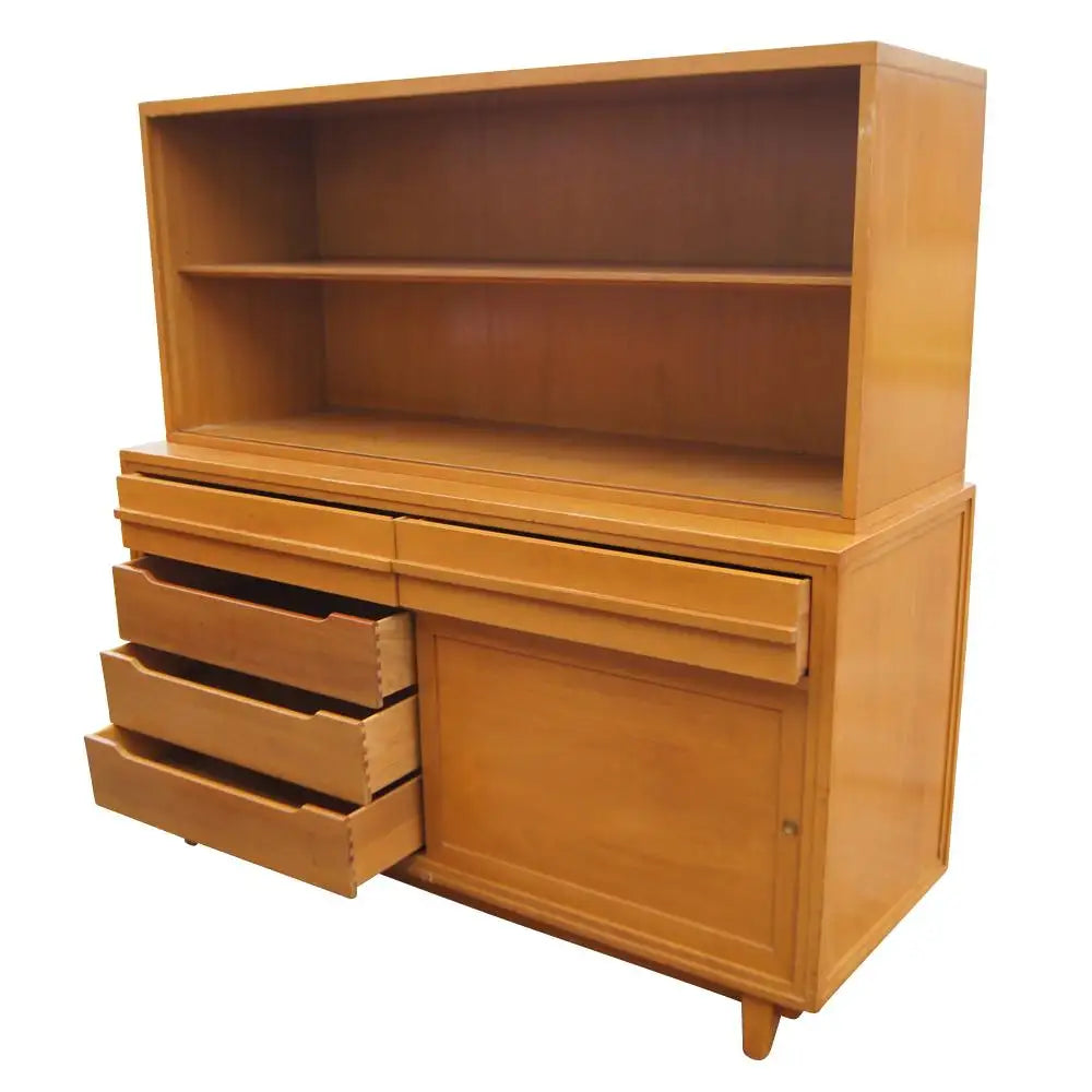 Five ft. Vintage Mahogany Breakfront by Rway w/ Four Shelves (MR13210)
