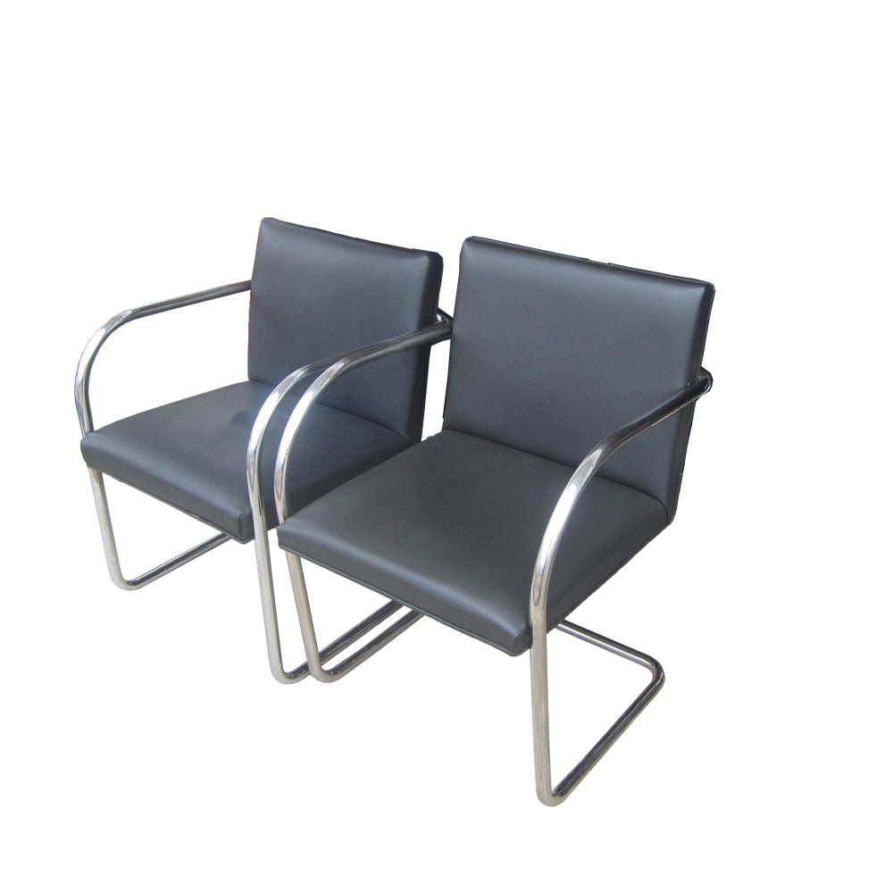 Set of Four Tubular Brno Chairs designed by Mies van der Rohe for Breuton