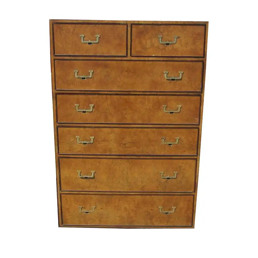 campaign style dresser SIX DRAWER IN HENREDON To prevent injuries from furniture tip John Widdicomb Tall Campaign Style