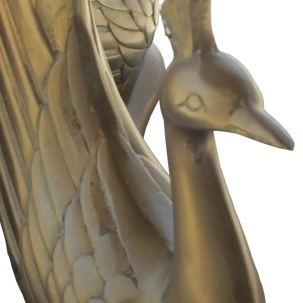 Exceptional Vintage Bronze Sculptural Peacock Table