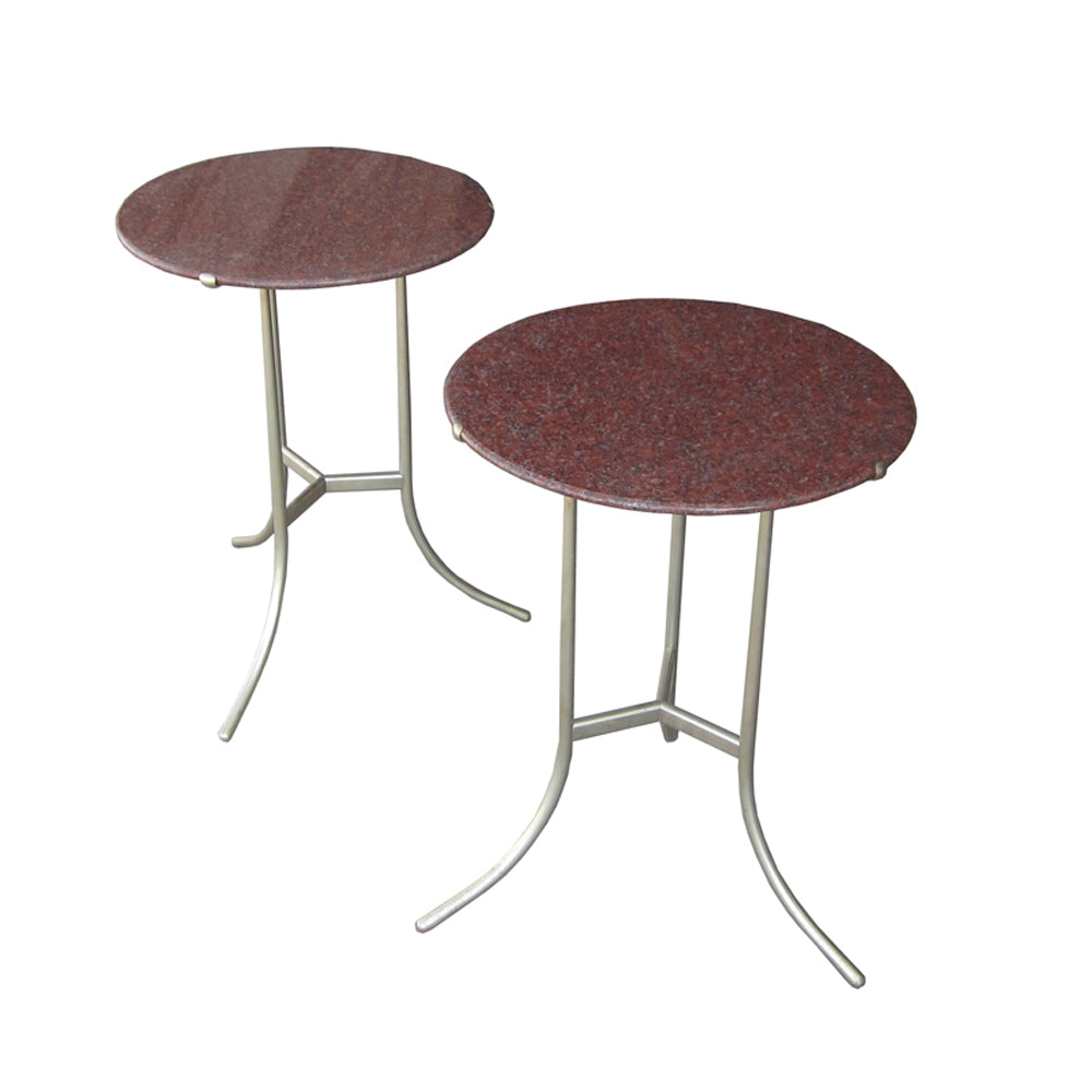 Pair of Granite Cedric Hartman Side Tables