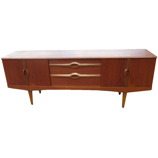 78 inch vintage mid century teak credenza with wood finish