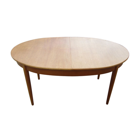 78 inch vintage mid-century teak extending dining table with classic design