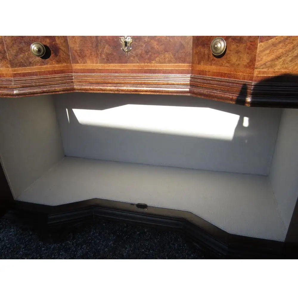 Vintage Solid Wood Italian Desk Secretary Credenza