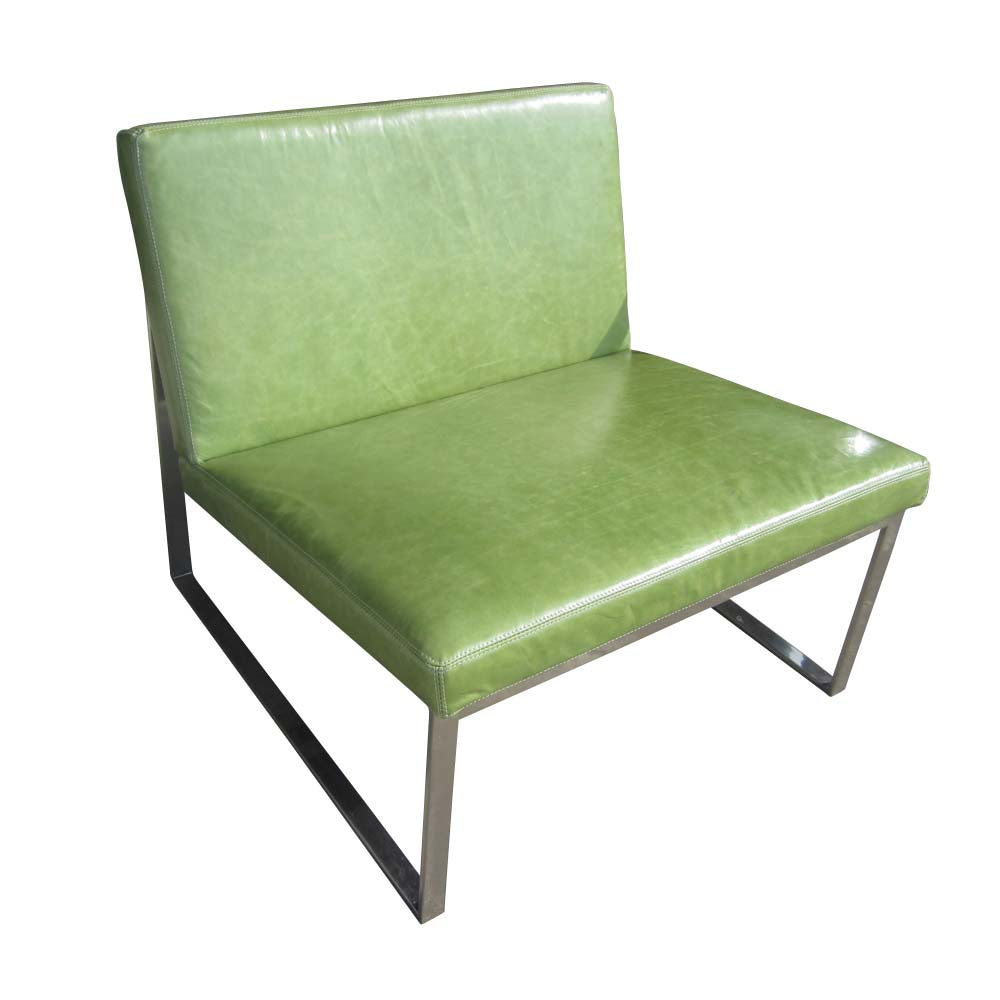 B.2 Lounge Chair Designed by Fabien Baron for Bernhardt in Mint Green Patent Leather