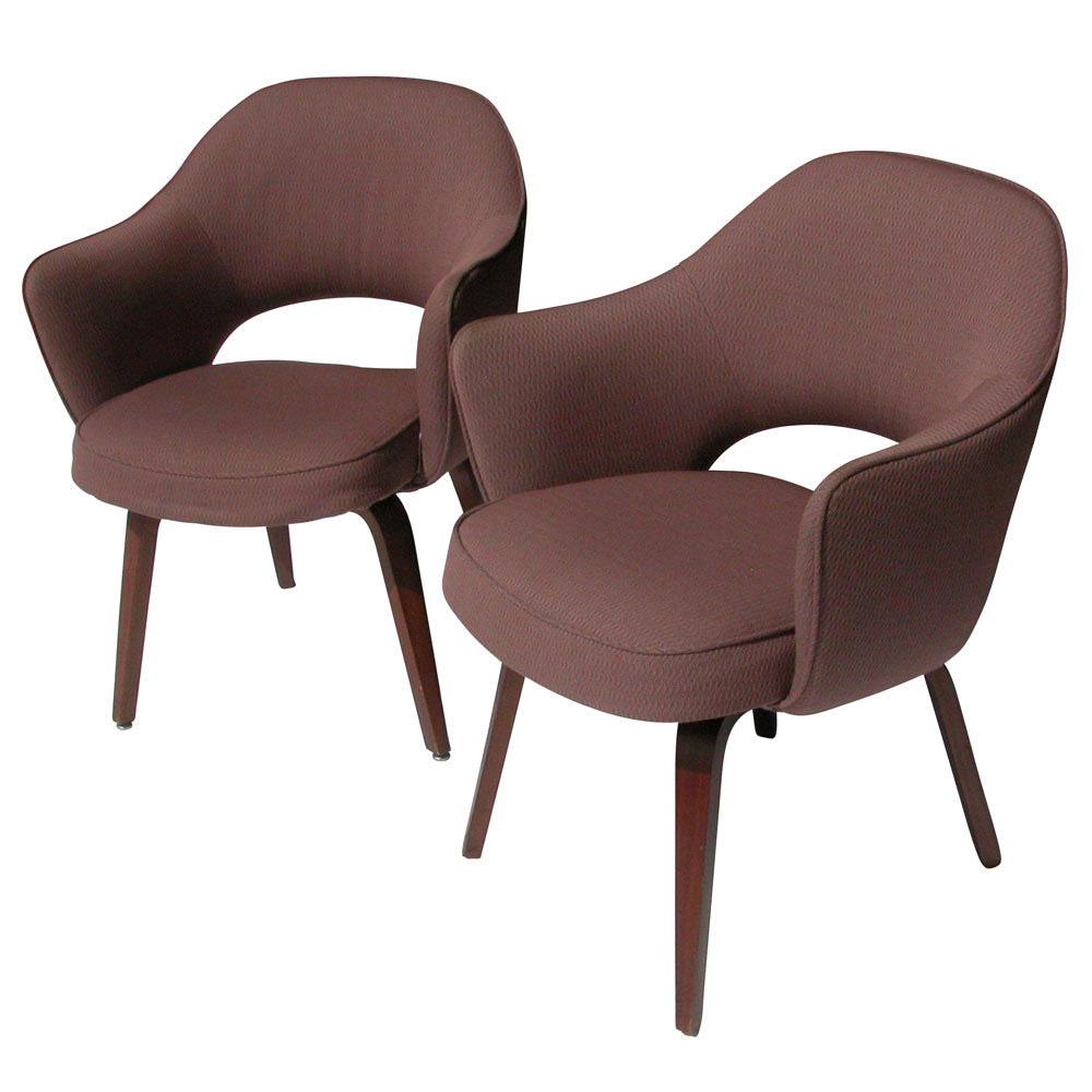 Pair Knoll Saarinen Office Side Arm Chairs