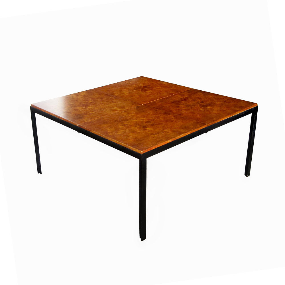 37″ Vintage Burled Top Coffee Table