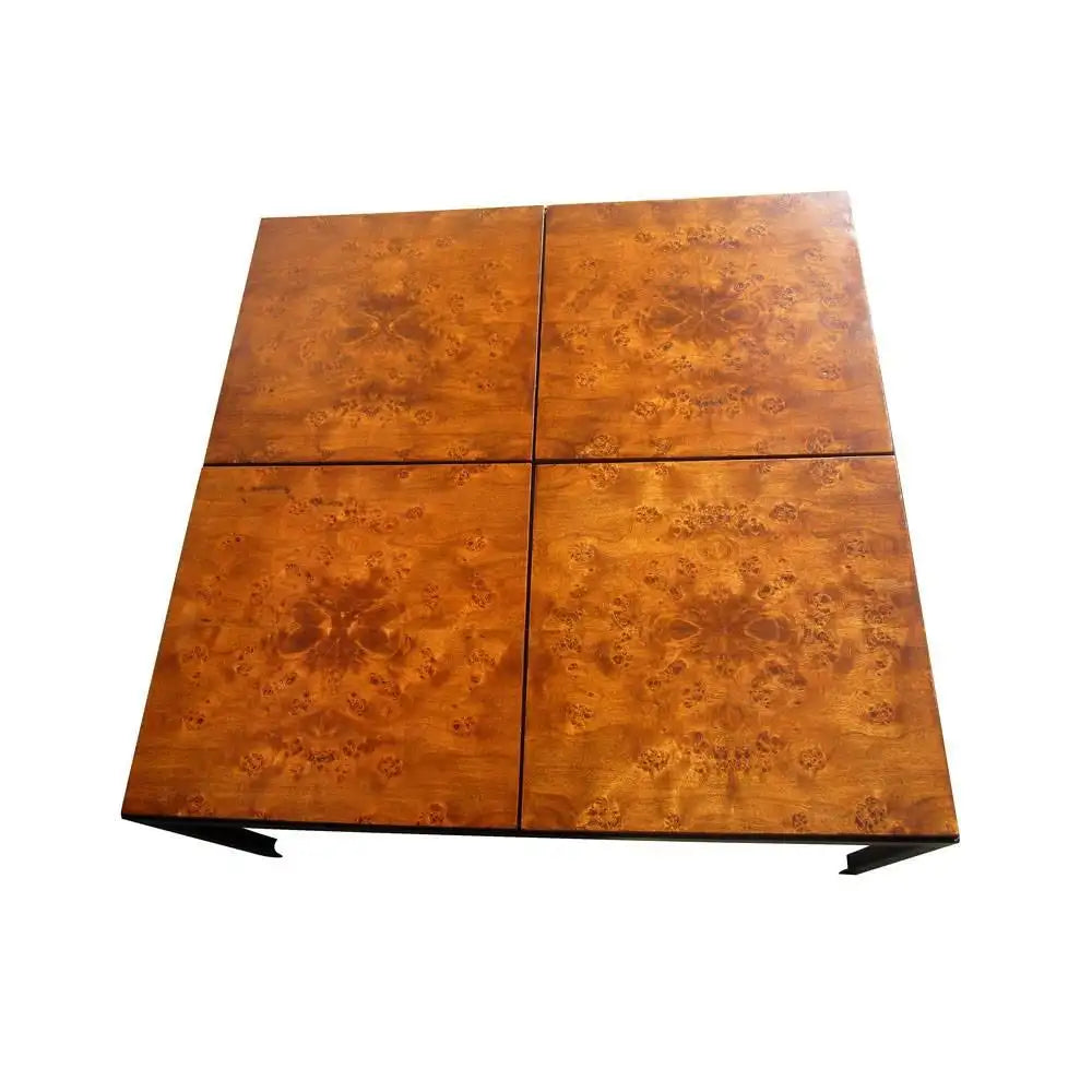 37″ Vintage Burled Top Coffee Table