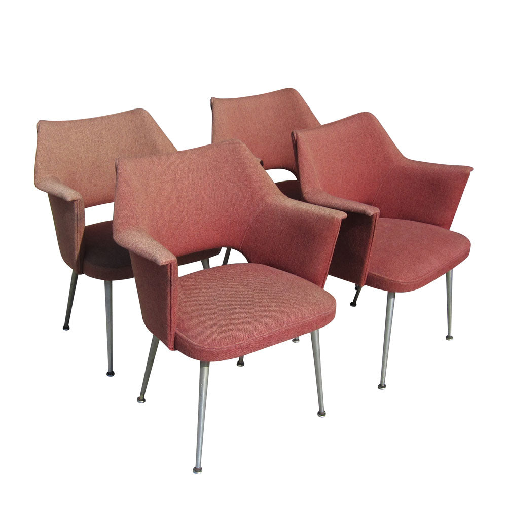 Set of Four Vintage Saarinen Style Armchairs