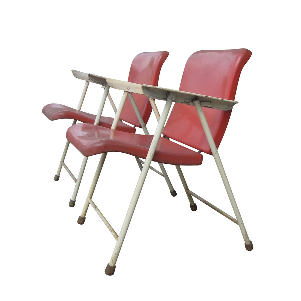 Vintage Pair of Russel Wright Folding Chairs