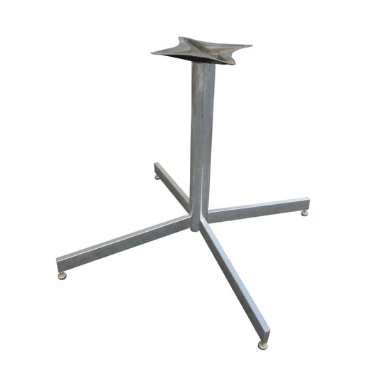Mid century chrome table base with modernist sculptural design