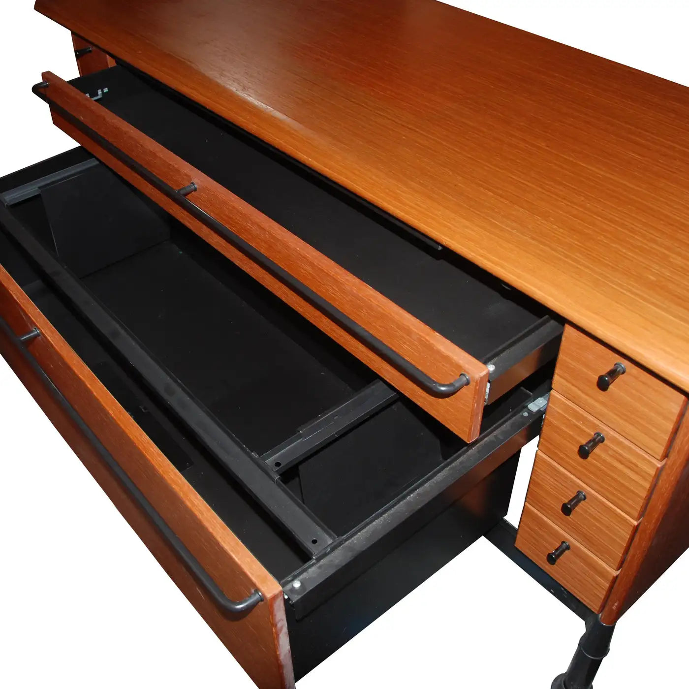 5ft Herman Miller credenza with wood hutch by Geoff Hollington