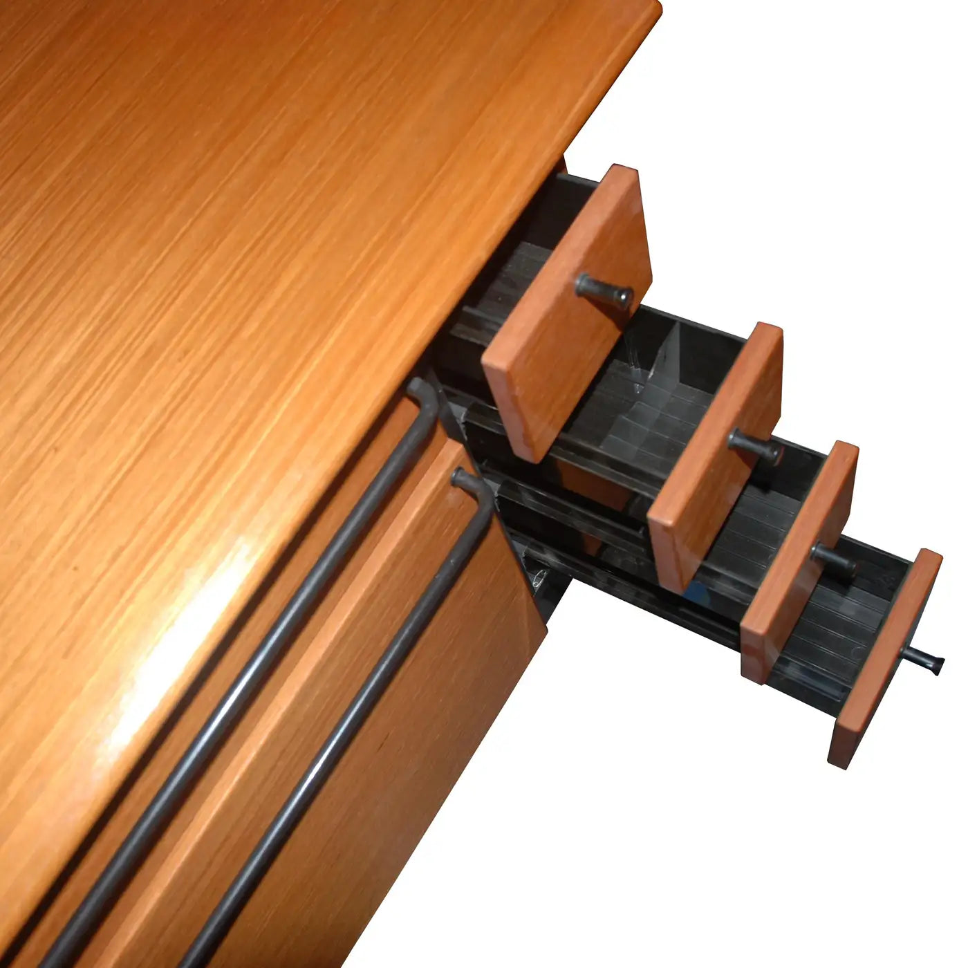 5ft Herman Miller credenza with wood hutch by Geoff Hollington