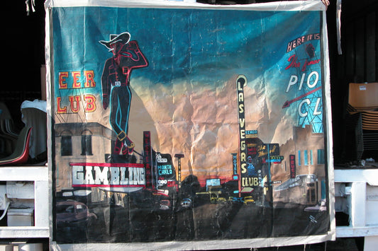 Large canvas painting by Carlo Creazioni, 115 x 96 inches