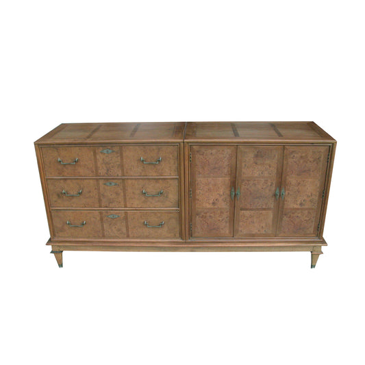 Vintage mid century 64 inch Mastercraft buffet credenza with retro design