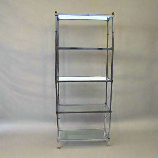 6FT Vintage Mid Century Étagère Attributed to Maison Jansen (MR15317)