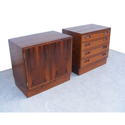 Pair of Danish vintage Poul Hundevad rosewood nightstands MR15233