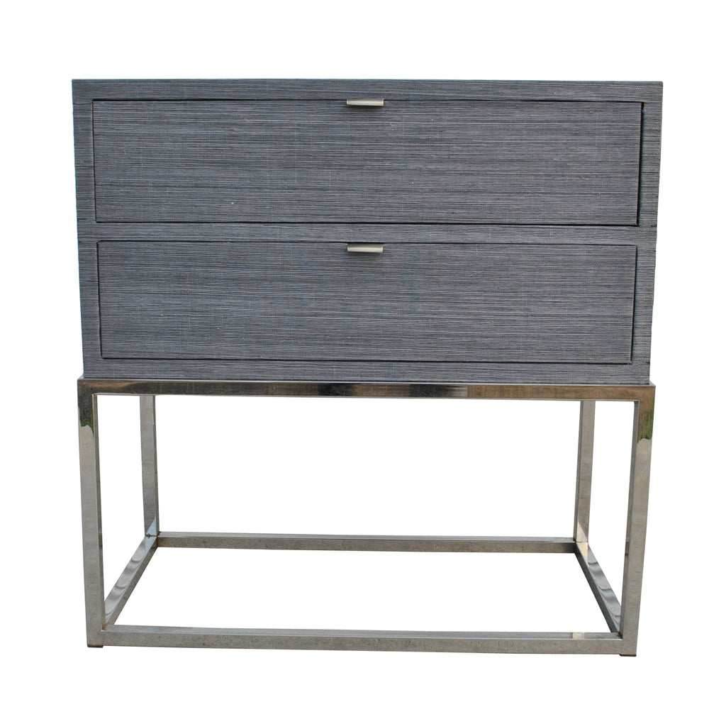 Vintage Mid Century Side Table Nightstand in the Manner of Milo Baughman