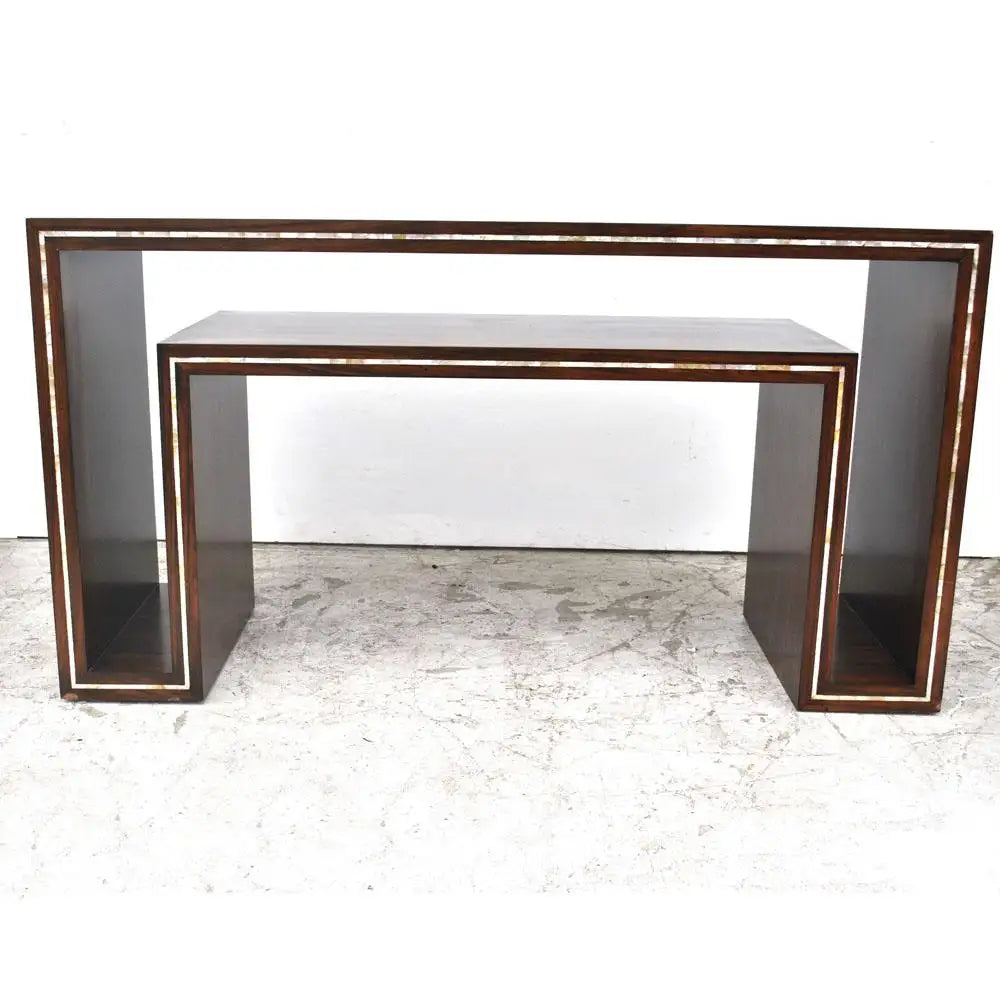 5 ft. Modern Rosewood Mother of Pearl Entry Sofa Table