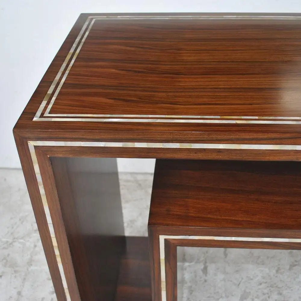 5 ft. Modern Rosewood Mother of Pearl Entry Sofa Table