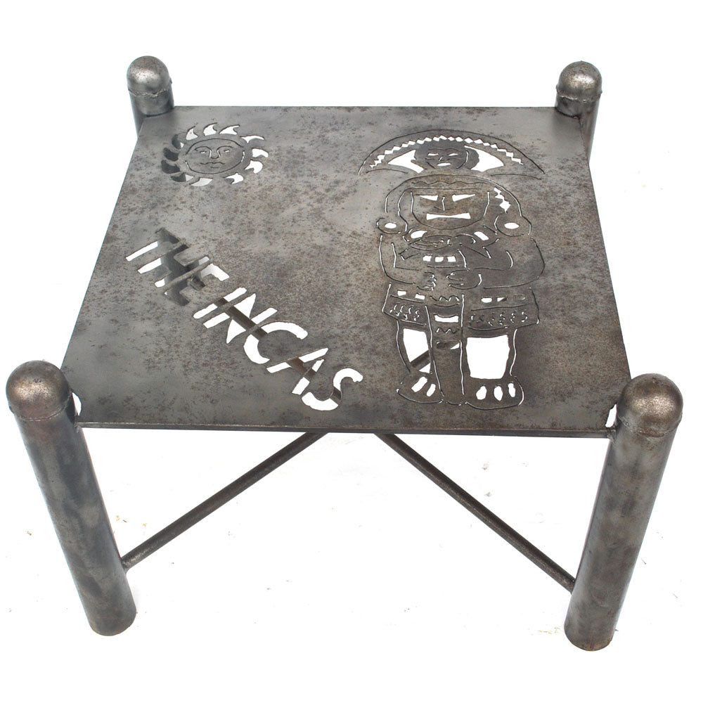 25″ Rustic Vintage Metal Side Table