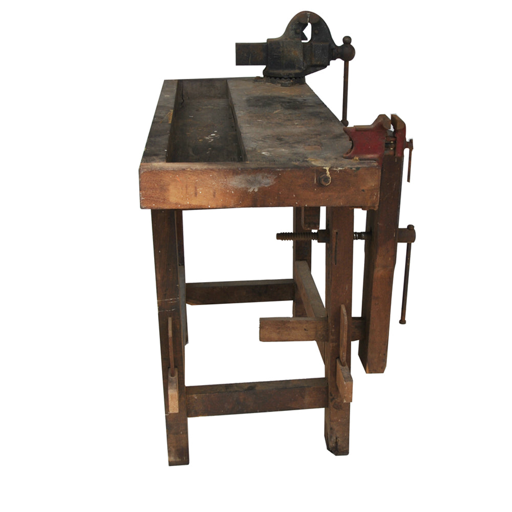 Vintage Industrial Carpenter Work Bench Reed MFG Co