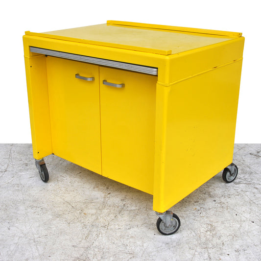 Mid-century vintage industrial metal work storage cabinet – retro metal unit from Metro Retro Furniture