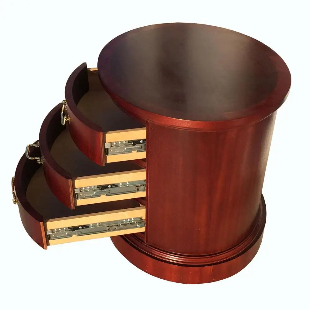 Oval Three-Drawer Chests by Berhardt