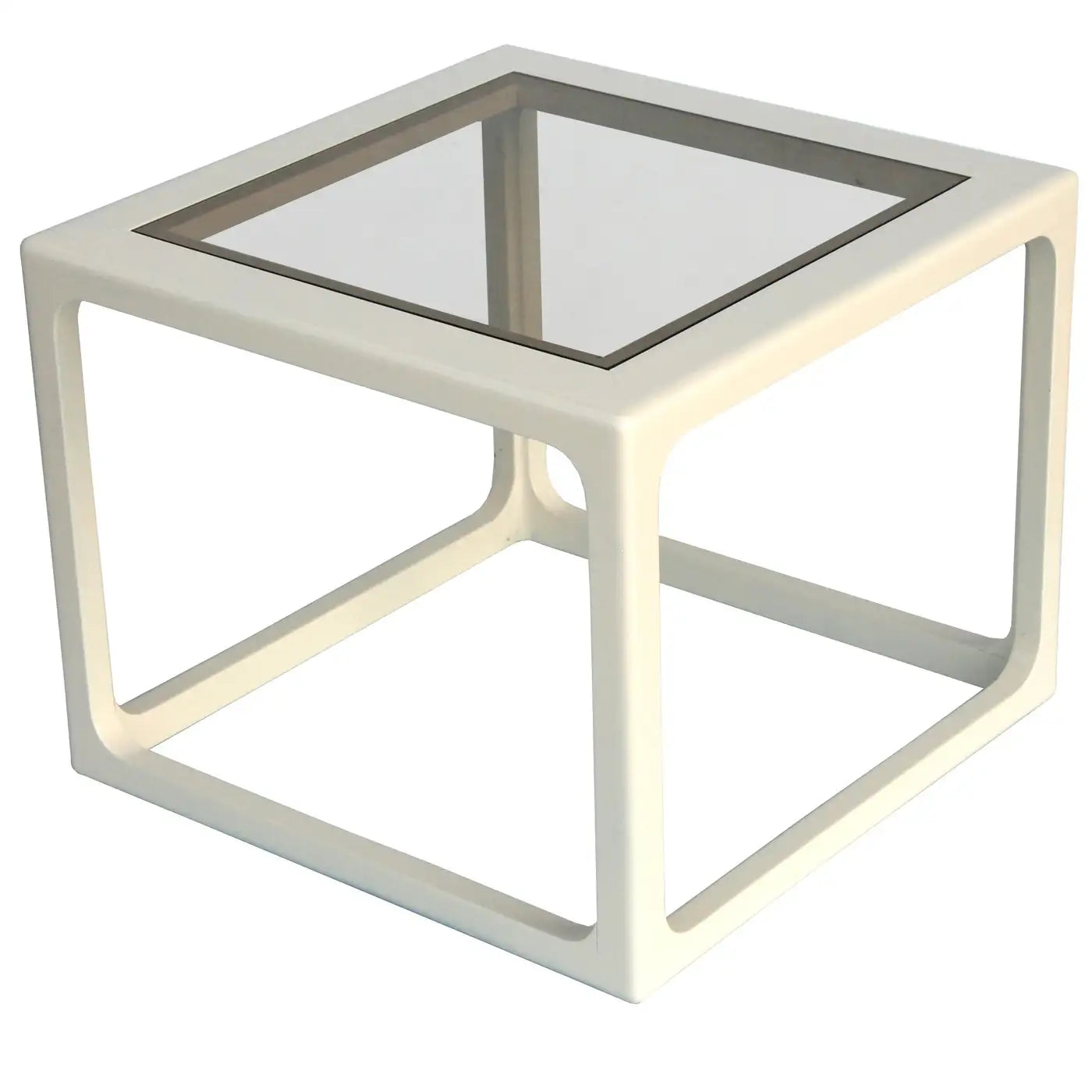 Pair Modern Laquered Side Tables