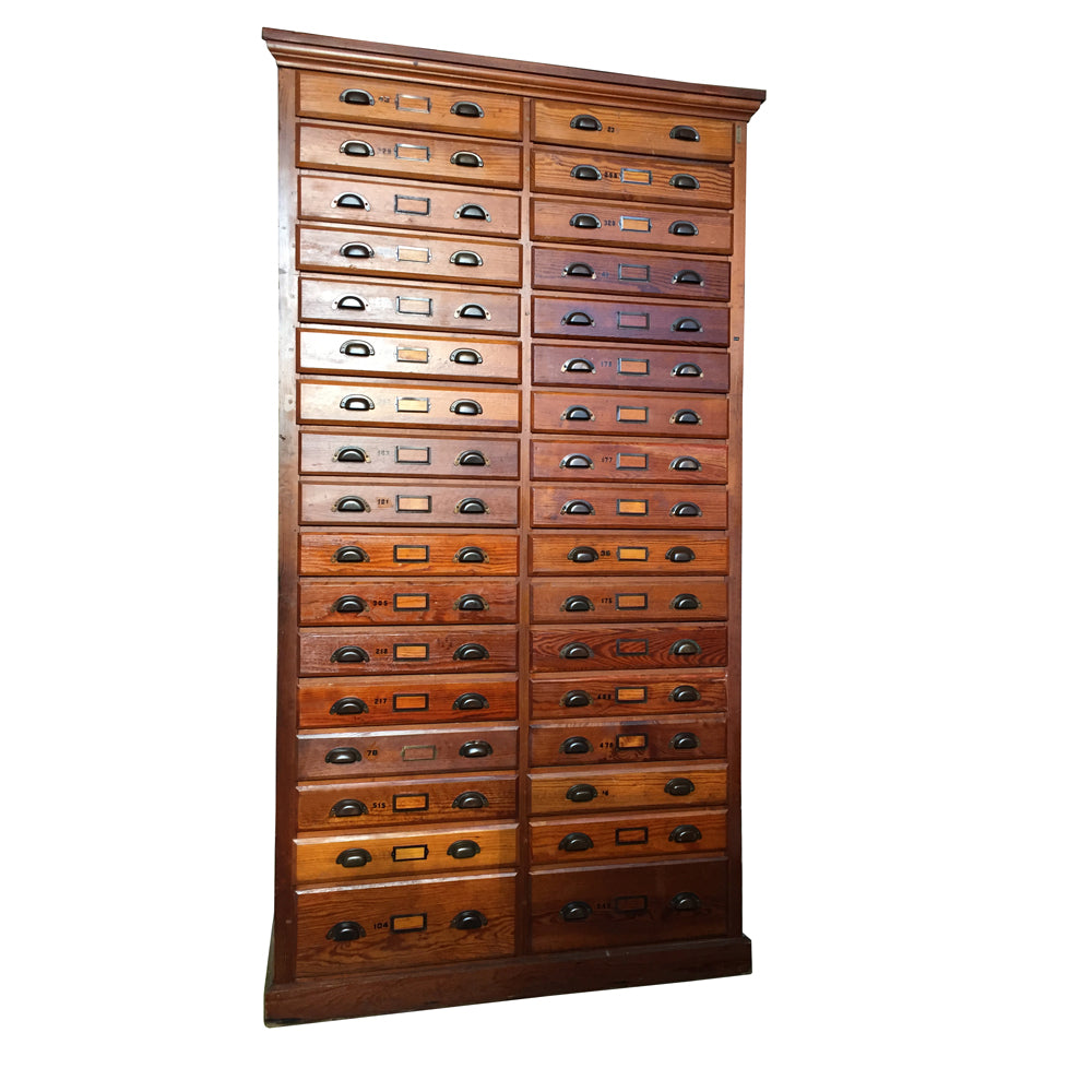 8FT Antique Oak Printers Cabinet (MR15848)