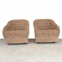 Pair of Geiger Tufted Club Chairs