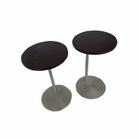 Pair of Side Table With Metal Base