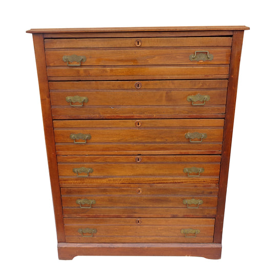 Eastlake 6 drawer chest with brass pulls