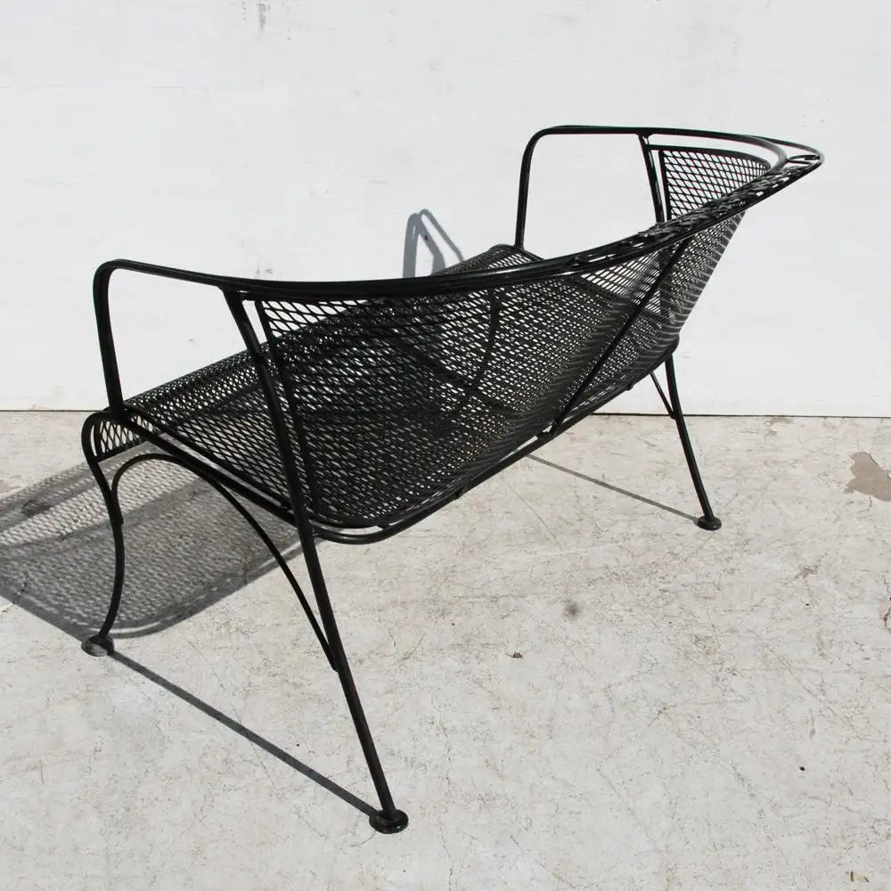 Mid Century Woodard Style Patio Settee