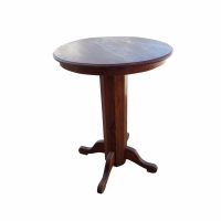 30″ Wood Round Top Bar – Side Table