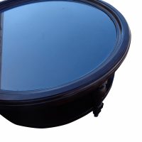 Round Coffee Table with Glass Top