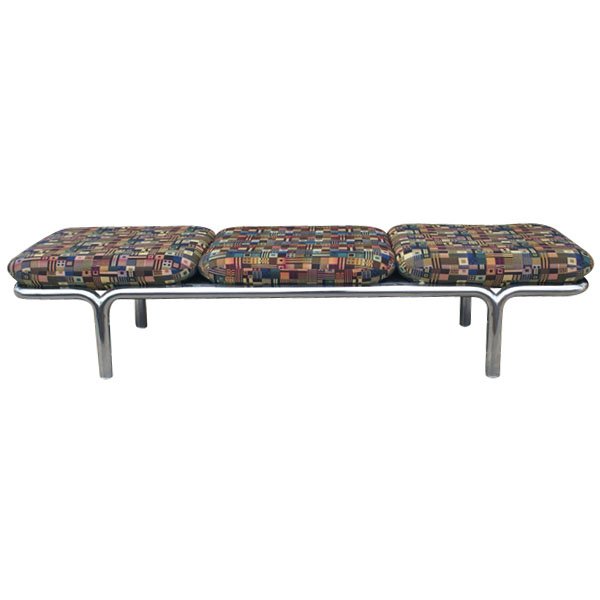 Modern Chrome Bench Metropolitan Luxe By Brian Kane