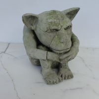 Vintage 9 inch clay gargoyle statue