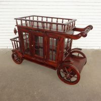 Mid Century 51″ Wine Bar Serving Cart