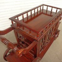 Mid Century 51″ Wine Bar Serving Cart