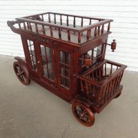 Mid Century 51″ Wine Bar Serving Cart