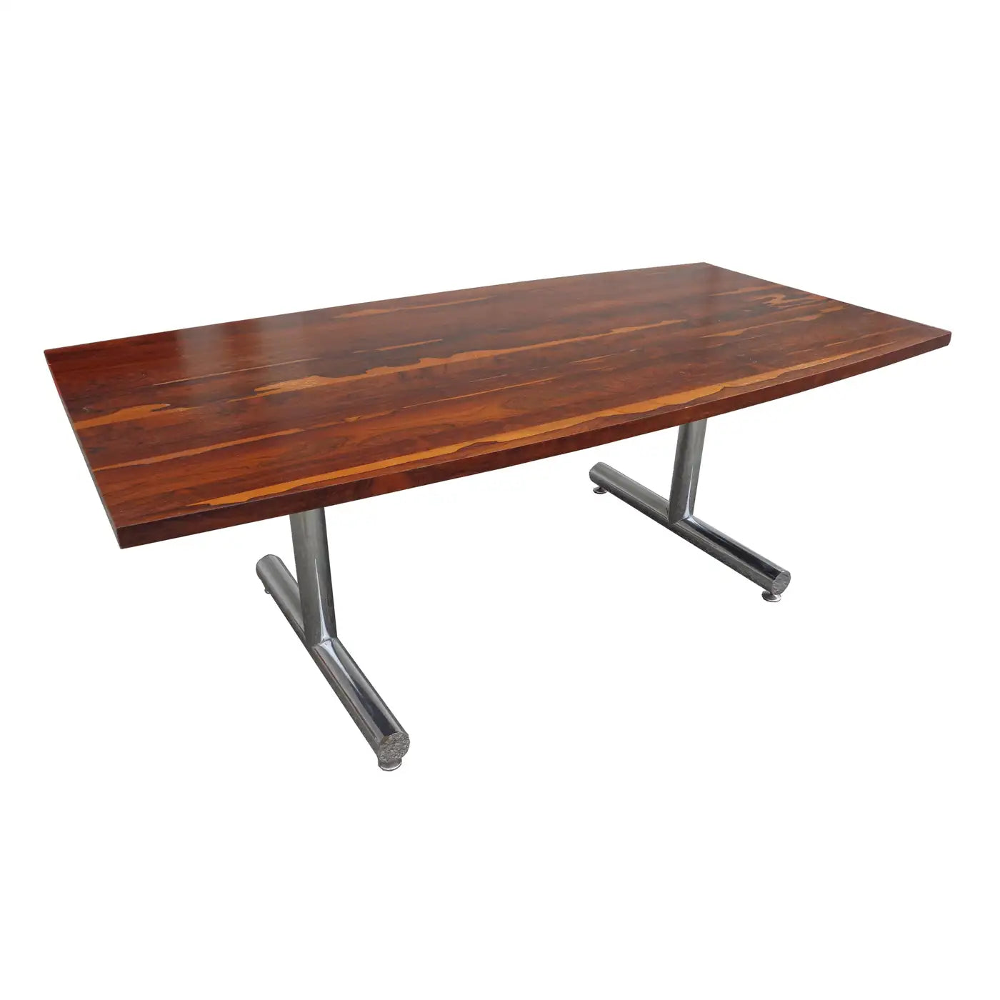 Rosewood Chrome Table Desk by Tim Bates for Pieff Furniture