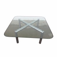 Pace Style X Base Tubular Chrome Coffee Table