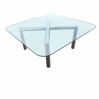 Pace Style X Base Tubular Chrome Coffee Table